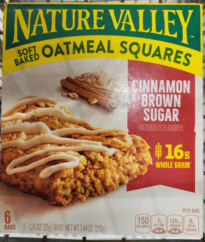 Soft Baked Oatmeal Squares Cinnamon Brown Sugar