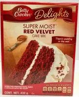 Harina para preparar pastel sabor a chocolate estilo red velvet
