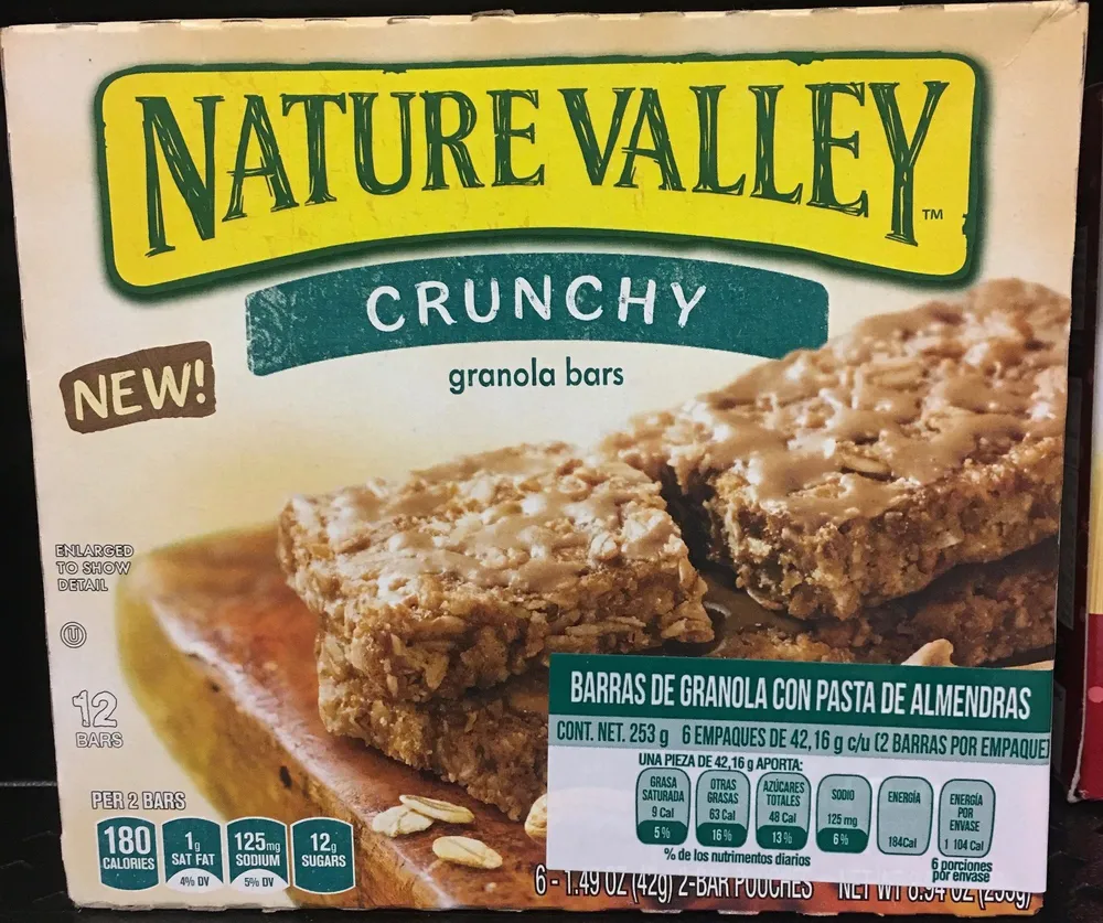 Crunchy almond butter granola bars