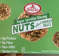 Spirulina ginseng vegan nuts energy balls, spirulina ginseng