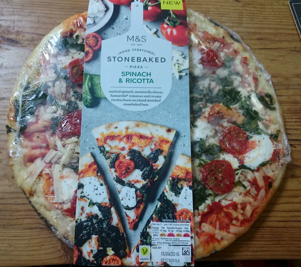Spinach & Ricotta Stonebaked Hand Stretched Pizza