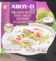 Frozen mixed Thai Fruit Dessert in Coconut Milk