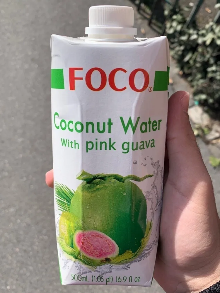 Coconut Water with pink guava