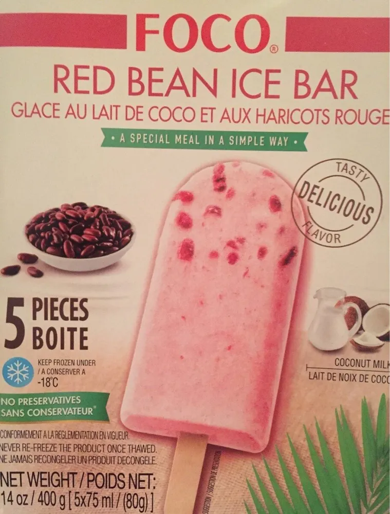 Red bean ice bar