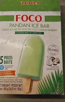 Glace au lait de coco saveur pandan