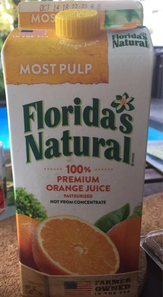 Florida's Natural Orange Juice Most Pulp