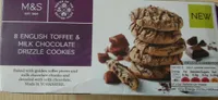 8 english toffee & milk chocolate drizzle cookies