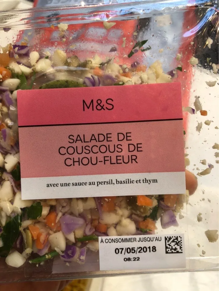 Salade de couscous de chou-fleur