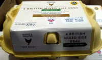 6 free range British mixed size eggs Omega 3 enriched