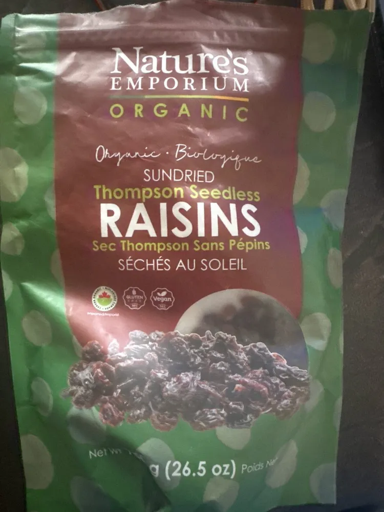 Organic Thompson Seedless Raisins