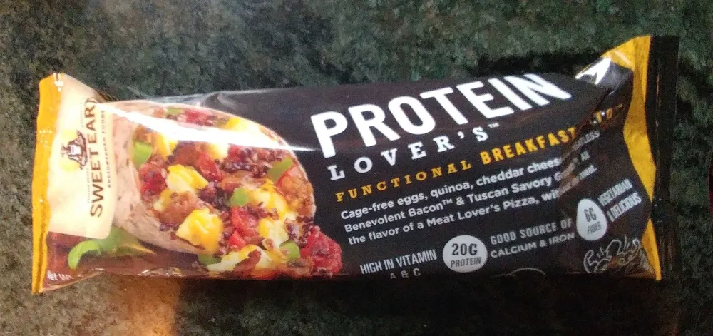 Sweet earth protein lover's functional breakfast burrito
