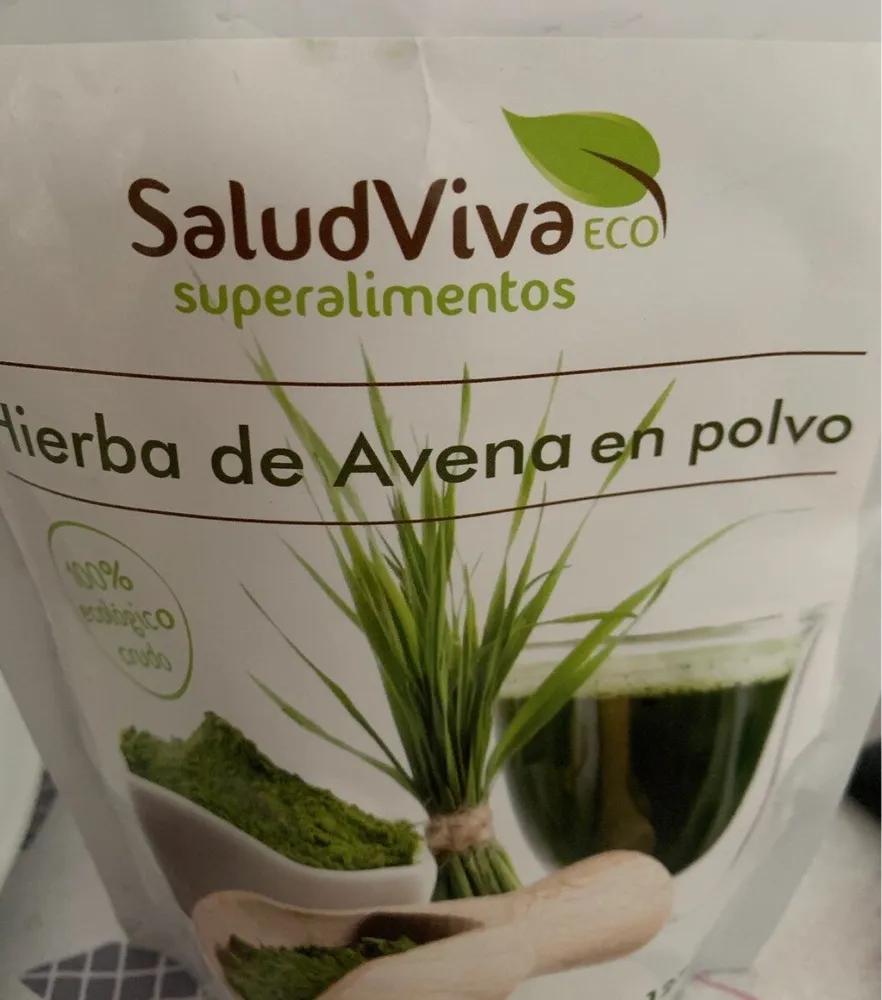 Hierba de avena en polvo