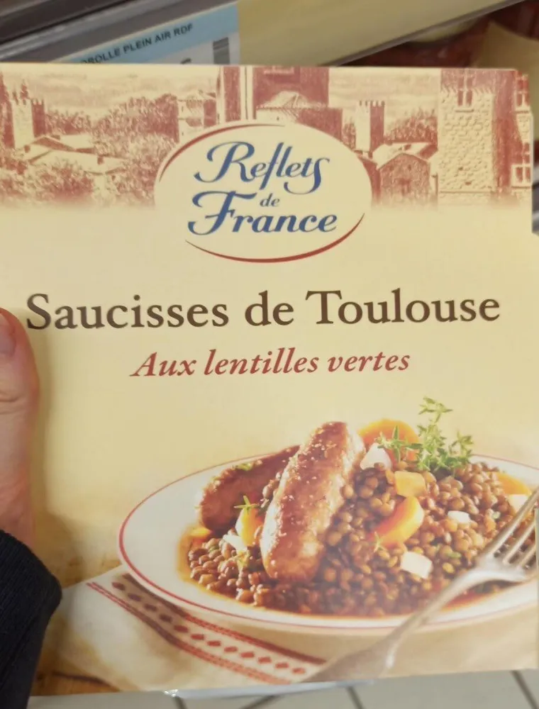 Saucisses de Toulouse aux lentilles vertes