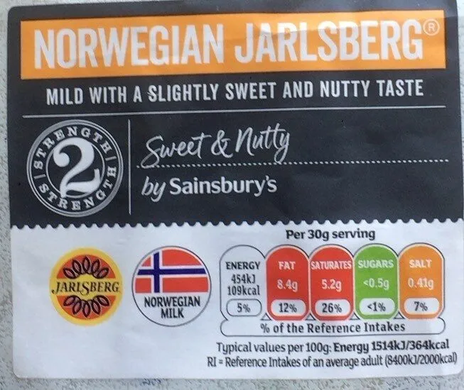 Norwegian jarlsber cheese