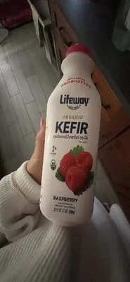 Raspberry kefir cultured lowfat milk, raspberry