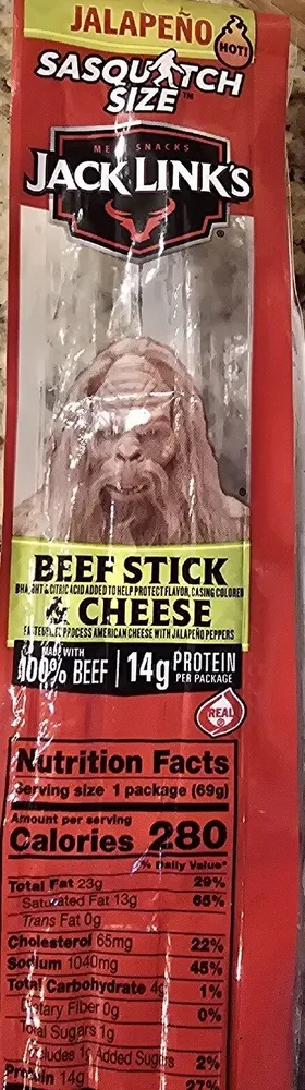 Beef stick and cheese jalapeño