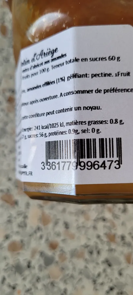 confiture abricot aux amandes