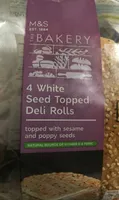 4 White Seed Topped Deli Rolls
