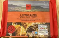 steak slices with a puff pastry