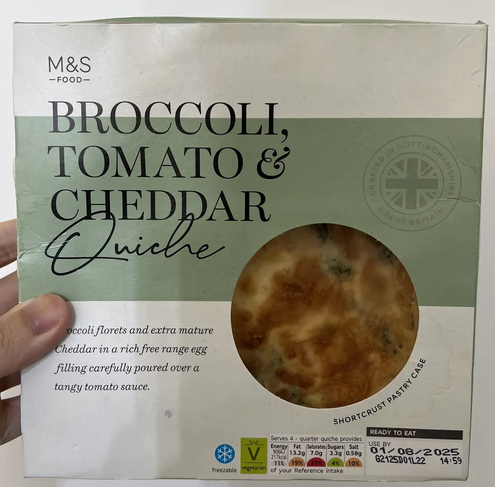 Broccoli Cheese Tomato Quiche