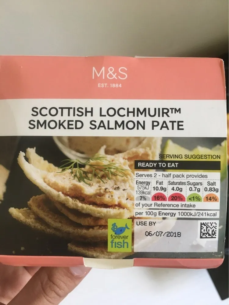 Scottish lochmuir smoked salmon pate