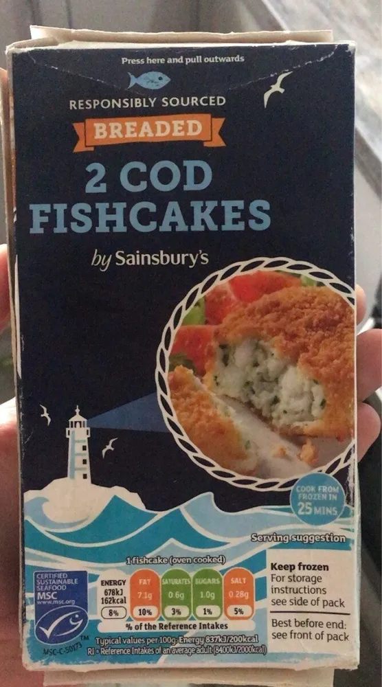 2 Cod Fishcakes