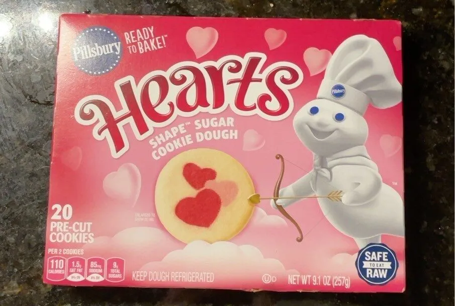 Hearts Shape Sugar Cookie Dough
