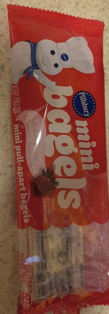 Mini Bagels Strawberry Cream Cheese