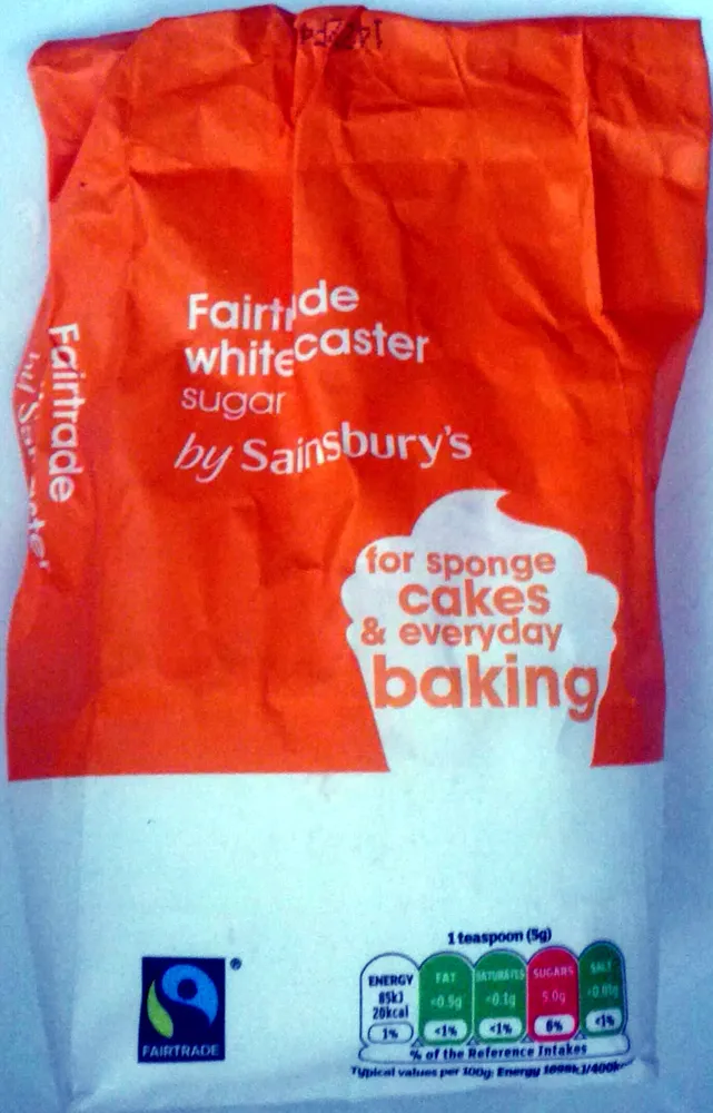 Fairtrade white caster sugar