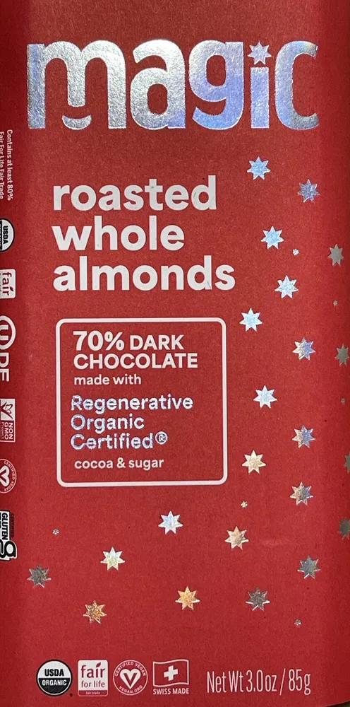M70% Dark Chocolate With Roasted While Almonds
