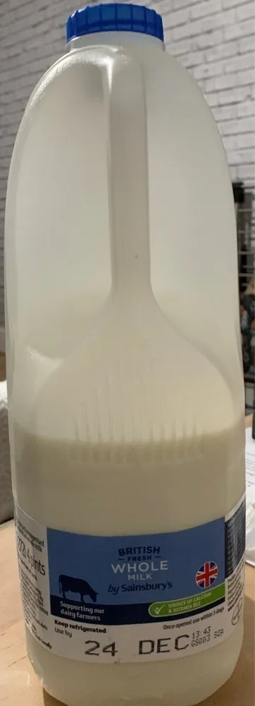 Whole 3.7% Fat Milk