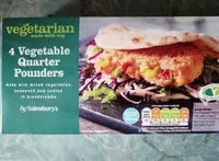 Vegetable quarter pounders