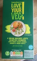 4 Indian inspired lentil quarter pounders
