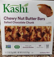Chewy nut butter bars (salted chocolate chunk)