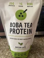 Matcha latte with greens and probiotics