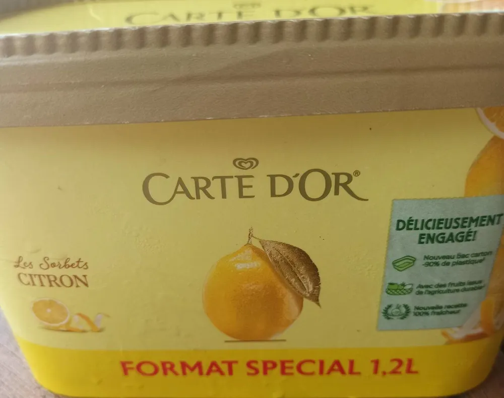 Sorbet citron - Carte d'Or