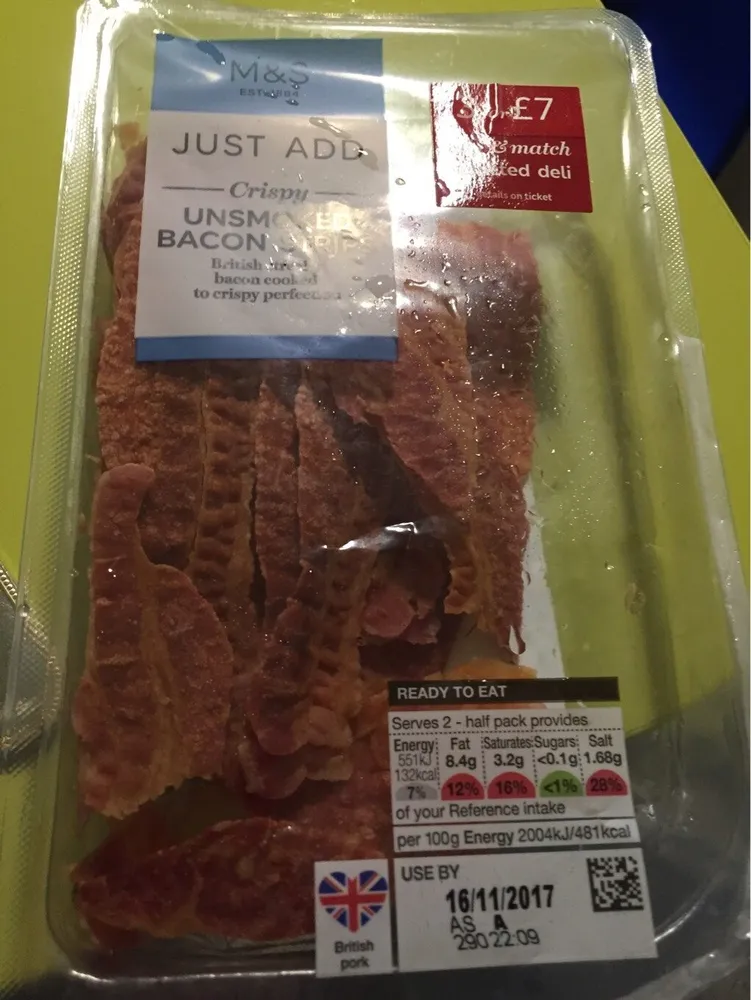 Just Add Crispy Unsmoked Bacon Strips