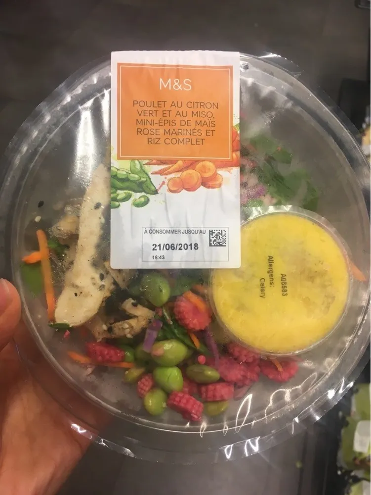 Poulet au citron vert, mini epis de mais et riz complet