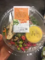 Poulet au citron vert, mini epis de mais et riz complet