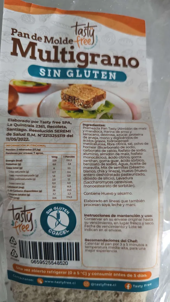 Pan de Molde Multigrano