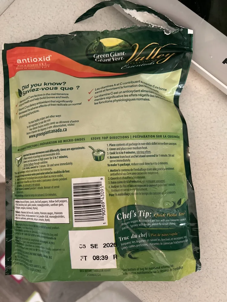 mixed veggies Italian blend