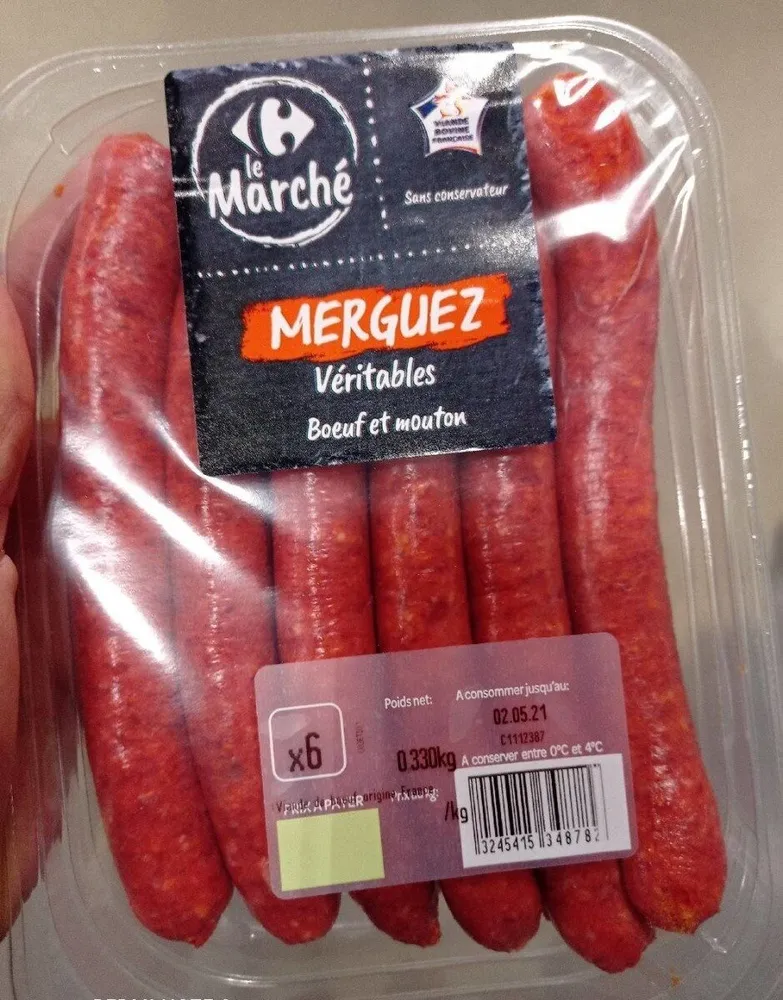 Merguez végétales boeuf et mouton
