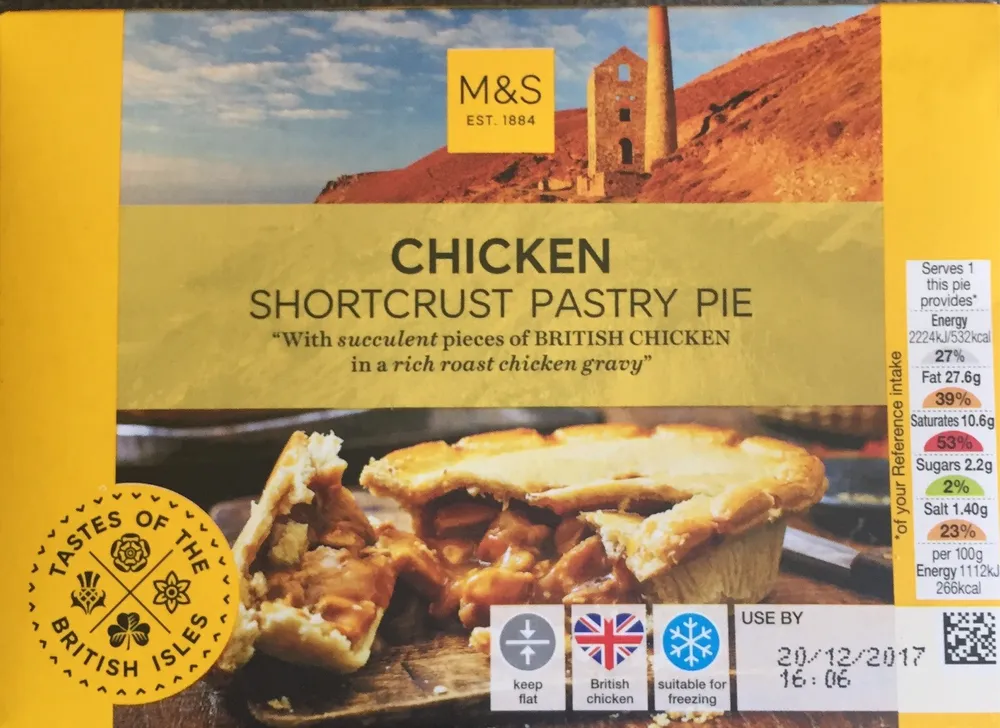 Chicken shortcrust pastry pie