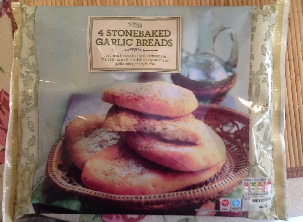 Stonebaked garlic bread