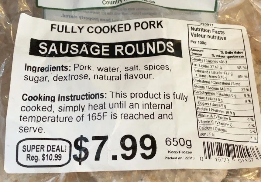 Sausage rounds