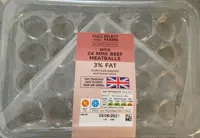 24 mini beef meatballs