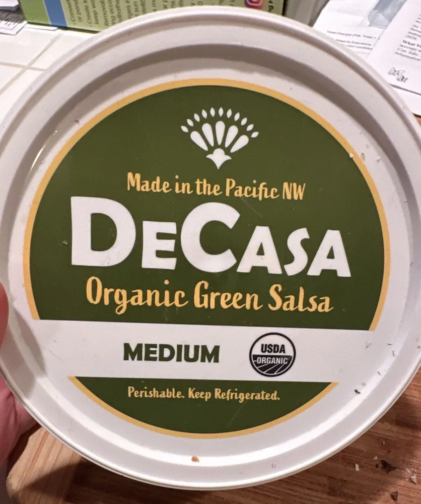 Organic Green Salsa - Medium