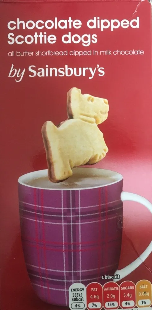Chocolate dipped scottie dogs