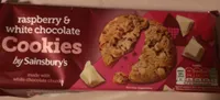 Raspberry & white chocolate cookies