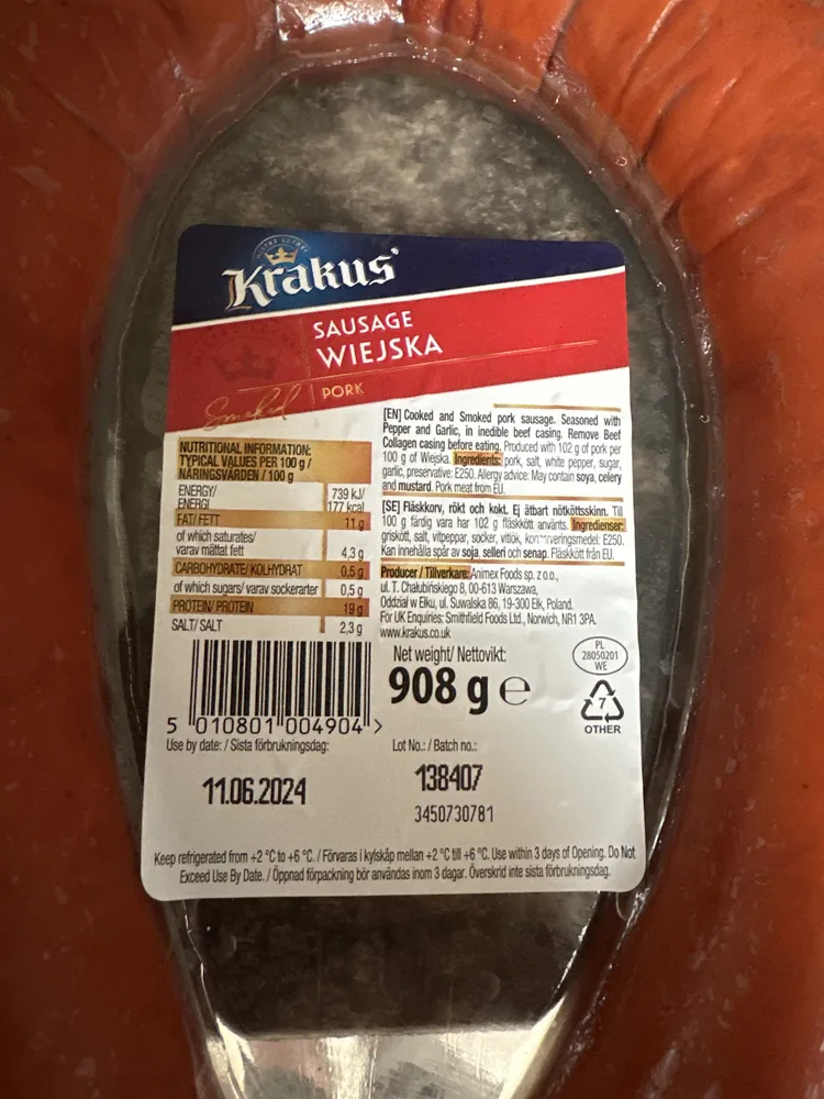 sausage wiejska